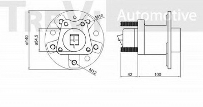 TREVI AUTOMOTIVE wb1648 -  Комплект подшипника ступицы колеса